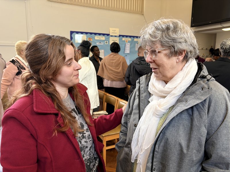 LCM Missionary Isabella speaking to Gill